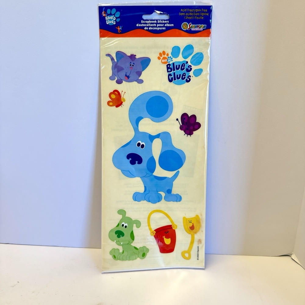 Vintage Blues Clues Scrapbook Stickers SandyLion New‎